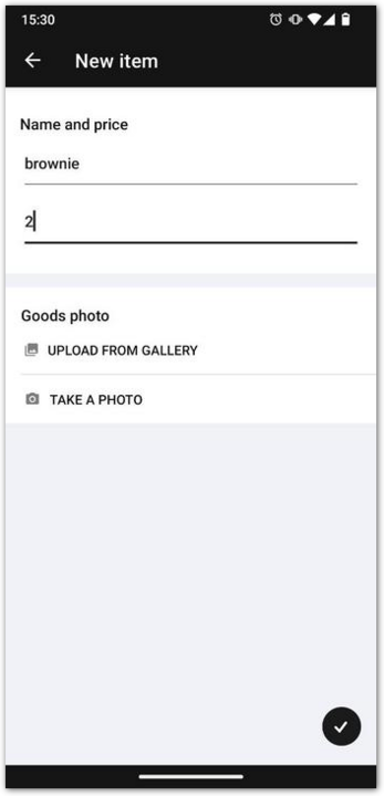 Ammer Pay add item to menu