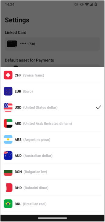 Ammer Pay default currency
