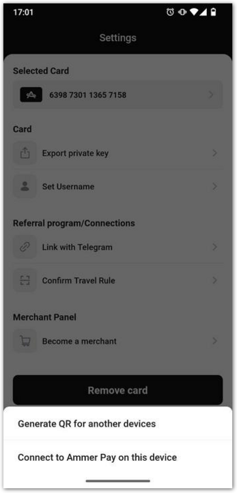 Ammer Wallet become merchant
