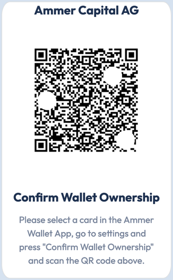 Ammer Wallet verification QR